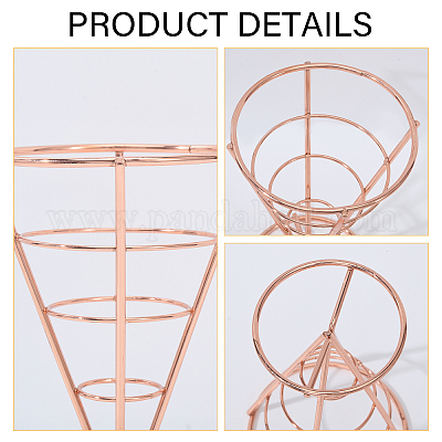 Железная корзина для демонстрации жареных блюд DIY-WH0888-484RG-1