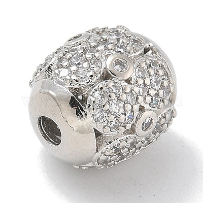 Стойки обшивки латунь микро проложить кубического циркония бусы KK-L224-030P-1