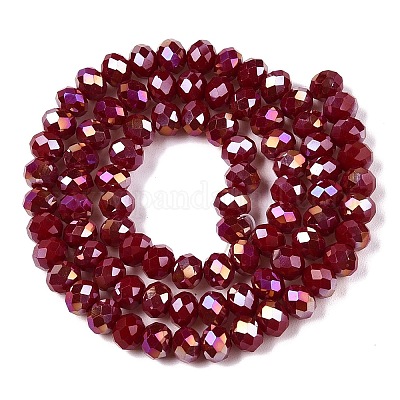 Стеклянные бусины с гальваническим покрытием  EGLA-A044-P6mm-B02-1