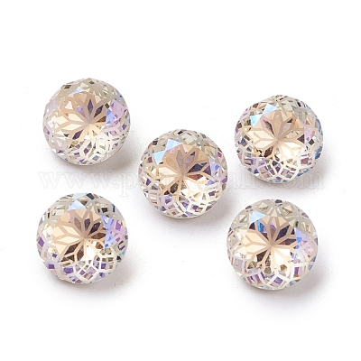 Кабошоны из стекла со стразом k9 RGLA-P030-06B-001MO-1