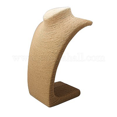 Плетеной соломы веревку ожерелье дисплей бюст NDIS-C003-1-1