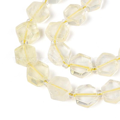 Естественный лимонный кварц нитей бисера G-P534-A20-01-1