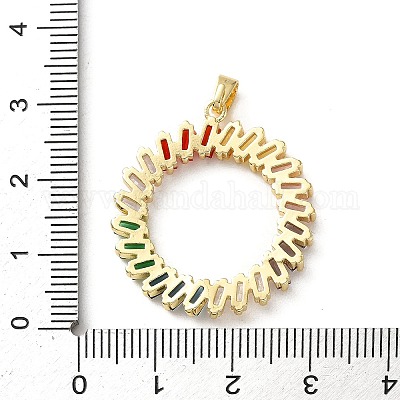 Латунные микро проложить кубического циркония подвески KK-P320-02G-01-1