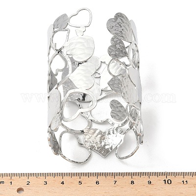 Браслеты-манжеты из нержавеющей стали 304 для женщин BJEW-V006-01A-P-1