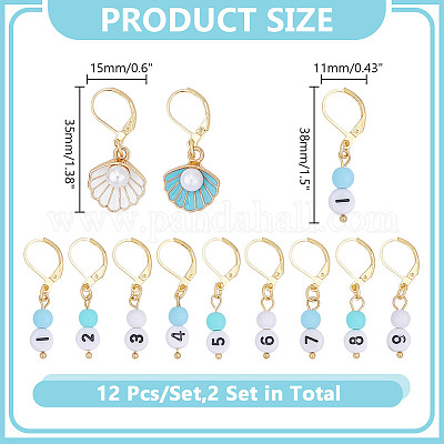 24 шт. сплав эмали кулон фиксирующие маркеры петель HJEW-HY00116-1