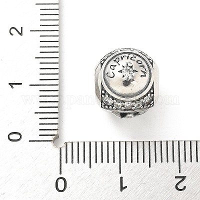 Латунные прозрачные фианиты европейские бусины FIND-M049-01AS-03-1