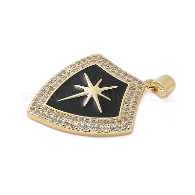 Латунные микро проложить кубического циркония подвески KK-P293-23G-1