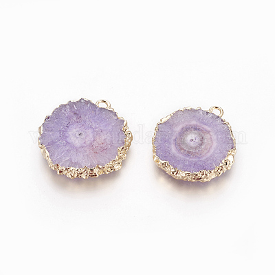 Подвески из натурального окрашенного кварца G-P399-B10-1