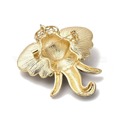 Брошь с эмалевыми стразами&nbsp;LS-JEWB-K027-06G-1