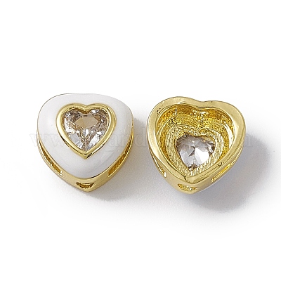 Стойки обшивки латунь кубического циркония бусы KK-C007-16G-1