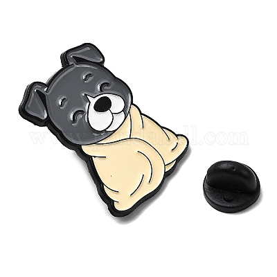 Бульдог с эмалированными булавками JEWB-I055-04EB-04-1