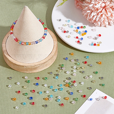 540шт 9 цвета прозрачные стеклянные бусины GLAA-HY0001-54-1