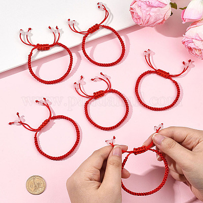 12 Stück geflochtene Nylonschnur-Armbänder&nbsp;BJEW-SP0001-27B-1