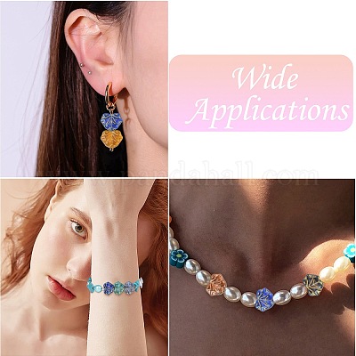 16шт 15 цвета бусины лэмпворк ручной работы LAMP-CJ0002-47-1