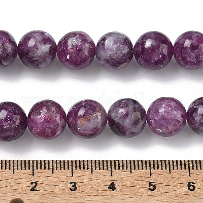 Natürliche Lepidolith / lila Glimmer Steinperlen Stränge&nbsp;G-C270-O05-15-1