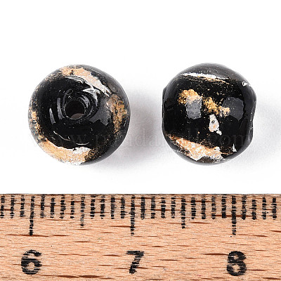 Ручной работы золотые и серебряные шарики фольги стекла FOIL-N030-03A-01A-1