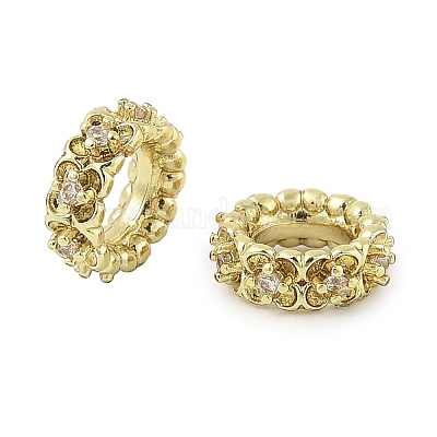 Латунные микро проложить Цирконий Европейский бисером KK-K297-50G-1