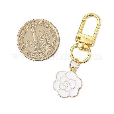 Подвески из эмали из цветочного сплава HJEW-JM02691-03-1