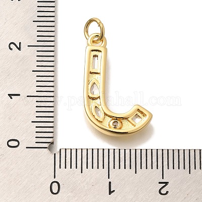 Латунные микропаве прозрачные подвески с фианитом KK-G521-01G-J-1