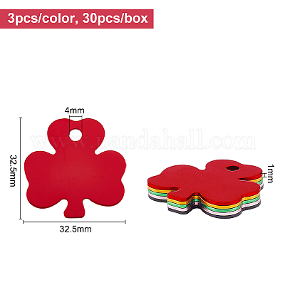 30шт 10-х цветные алюминиевые подвески ALUM-BC0001-61-1