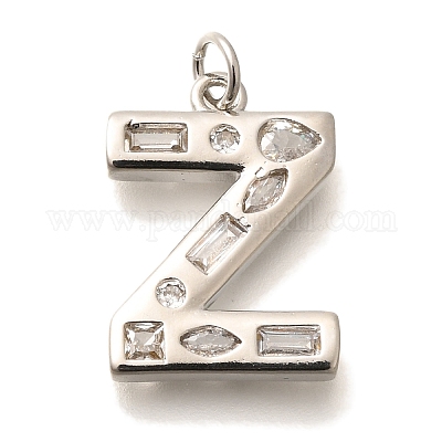 Латунные микропаве прозрачные подвески с фианитом KK-G521-01P-Z-1