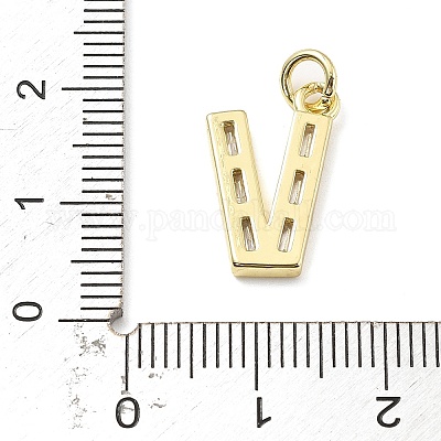 Латунные микро проложить кубического циркония подвески KK-V014-01G-22-1