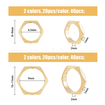 80шт 4 латунных рамки для бусин KK-FH0005-32-1