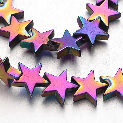 Гальванизировать немагнитных синтетический гематит нитей бисера G-F300-24D-02-1