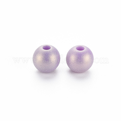 Sprühlackierte opake Acrylperlen&nbsp;X-ACRP-S679-B33-1