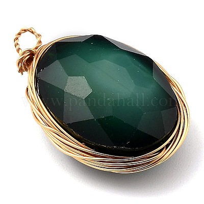 Подвески из стекла с жемчужным блеском PALLOY-JF00466-M-1