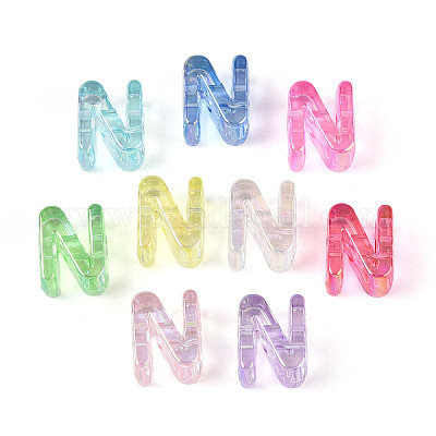 УФ-покрытие прозрачные акриловые европейские бусины OACR-M027-02N-1