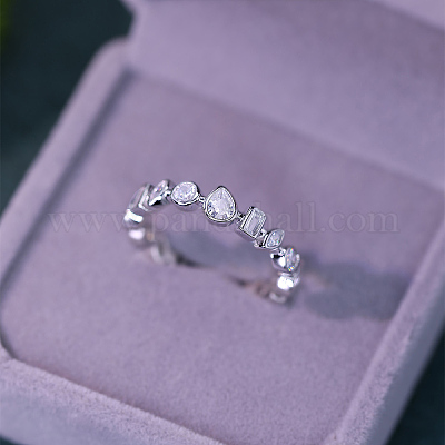 Модное геометрическое серебряное кольцо с каплей воды s925 для женщин и пар GO5143-1