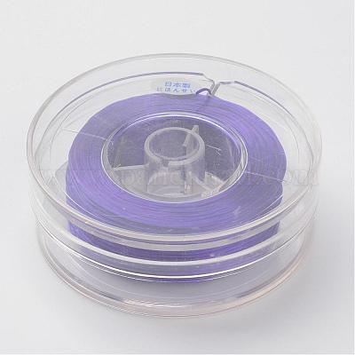 Японские экологически чистые окрашенные плоские эластичные хрустальные струны EW-F005-0.6mm-01-1