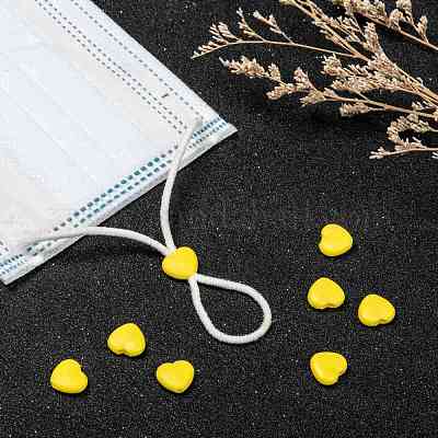 Сердце ПВХ пластиковый шнур замок для крышки рта KY-D013-04C-1