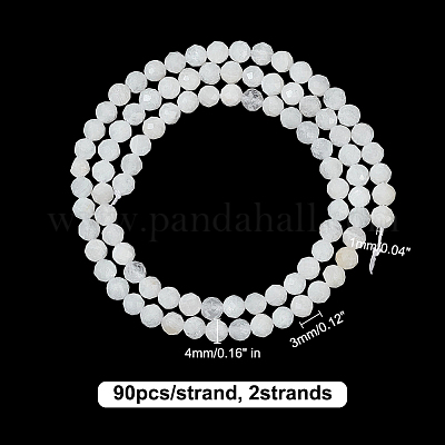 2 нити бусин из натурального лунного камня G-AR0006-29-1