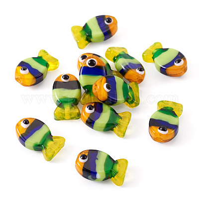 12шт ручной работы бусины лэмпворк LAMP-TA0001-74D-1