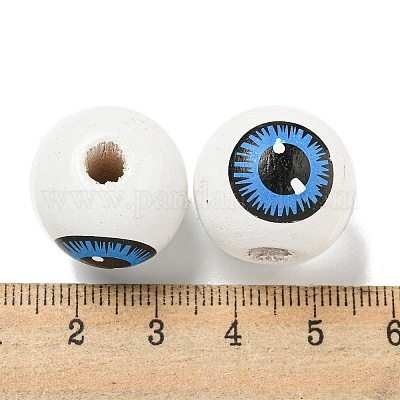 Набивные деревянные европейские бусины WOOD-G022-16B-1