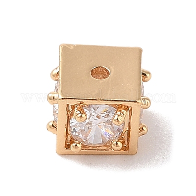 Латунные стеклянные бусины KK-B100-060G-1