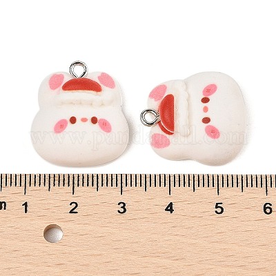 Подвески из непрозрачной смолы на рождественскую тематику RESI-S08-05G-1