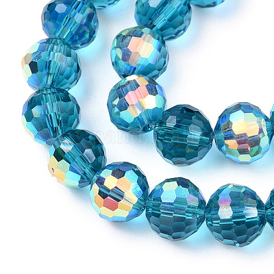 Прозрачные стеклянные бусины гальваническим пряди EGLA-N012-001-B10-1