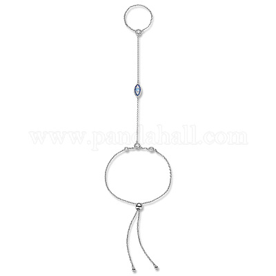 Браслеты на ногу из стерлингового серебра с родиевым покрытием JA130A-1