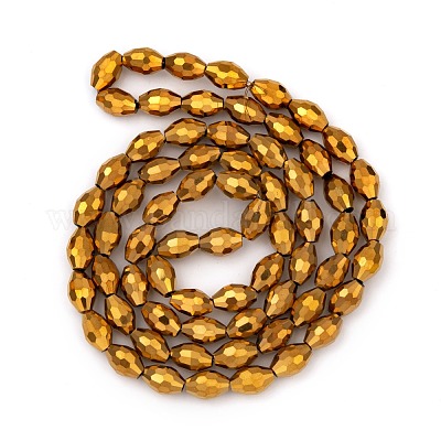 Гальванические стеклянные бусины GC881Y-3-1