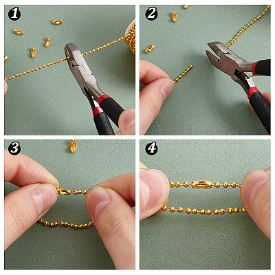 Набор для самостоятельного изготовления цепочек из железных шариков для ключей DIY-PH0021-80-1