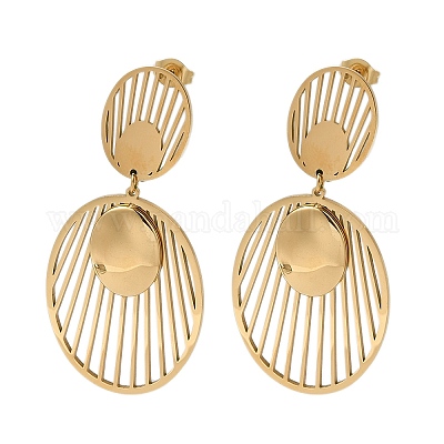 Женские серьги-гвоздики из нержавеющей стали EJEW-C110-04G-1