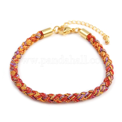 Браслеты из плетеного нейлонового шнура толщиной 4 мм FIND-A057-01G-10-1