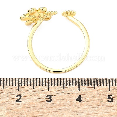 Messing Manschettenringe&nbsp;RJEW-D341-02G-1