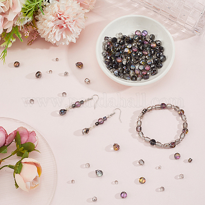 114шт прозрачные гальванические стеклянные бусины GLAA-PA0001-17D-1