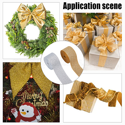 2 рулон 2-х цветных блестящих полиэстеровых репсовых лент OCOR-AR0001-55-1