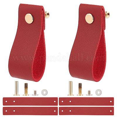 Ручка шкафа из искусственной кожи DIY-WH0258-80D-1