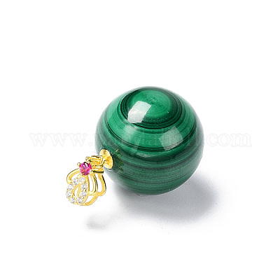 Природного малахита подвески G-C033-05G-1